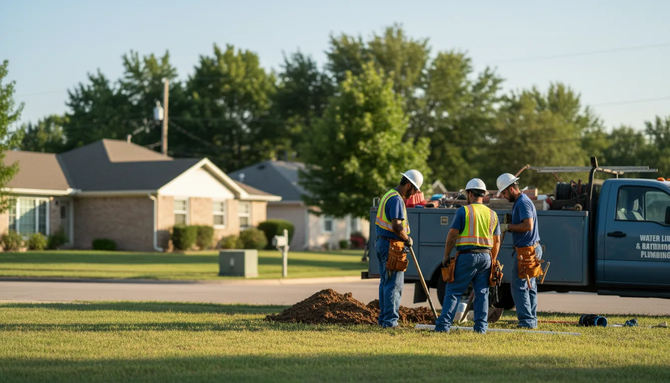 Residential water line and bathroom plumbing service in Lakeview, AR